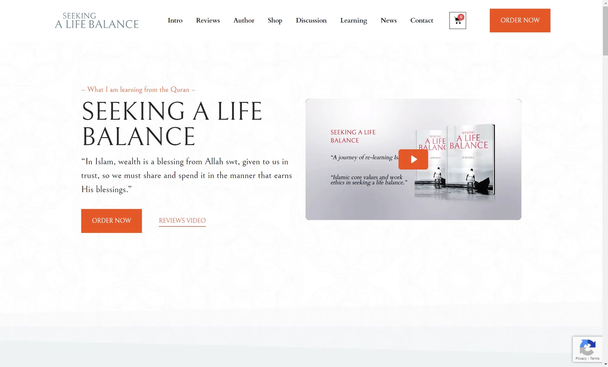 Seeking A Life Balance website homepage