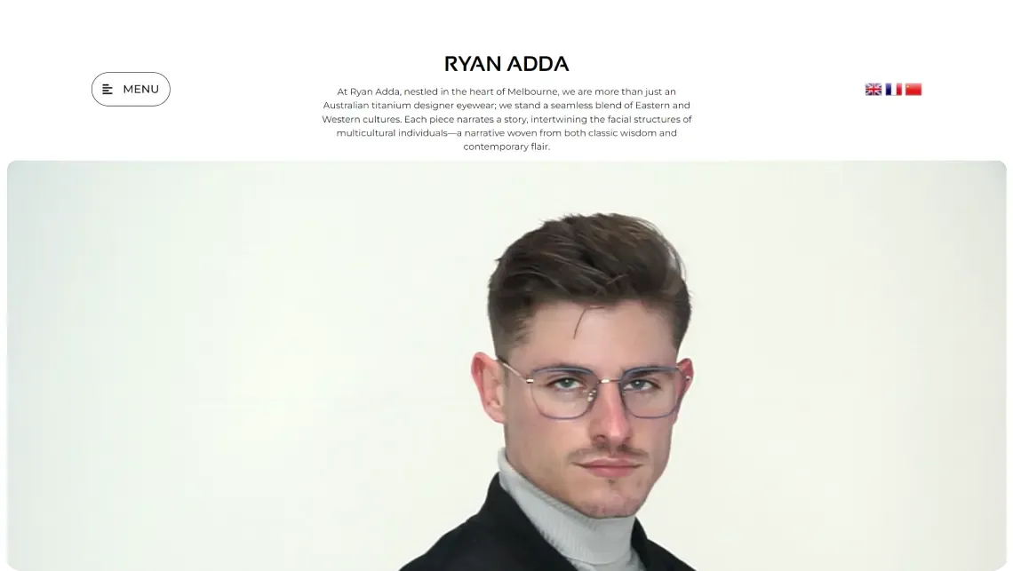 RYAN ADDA online store homepage