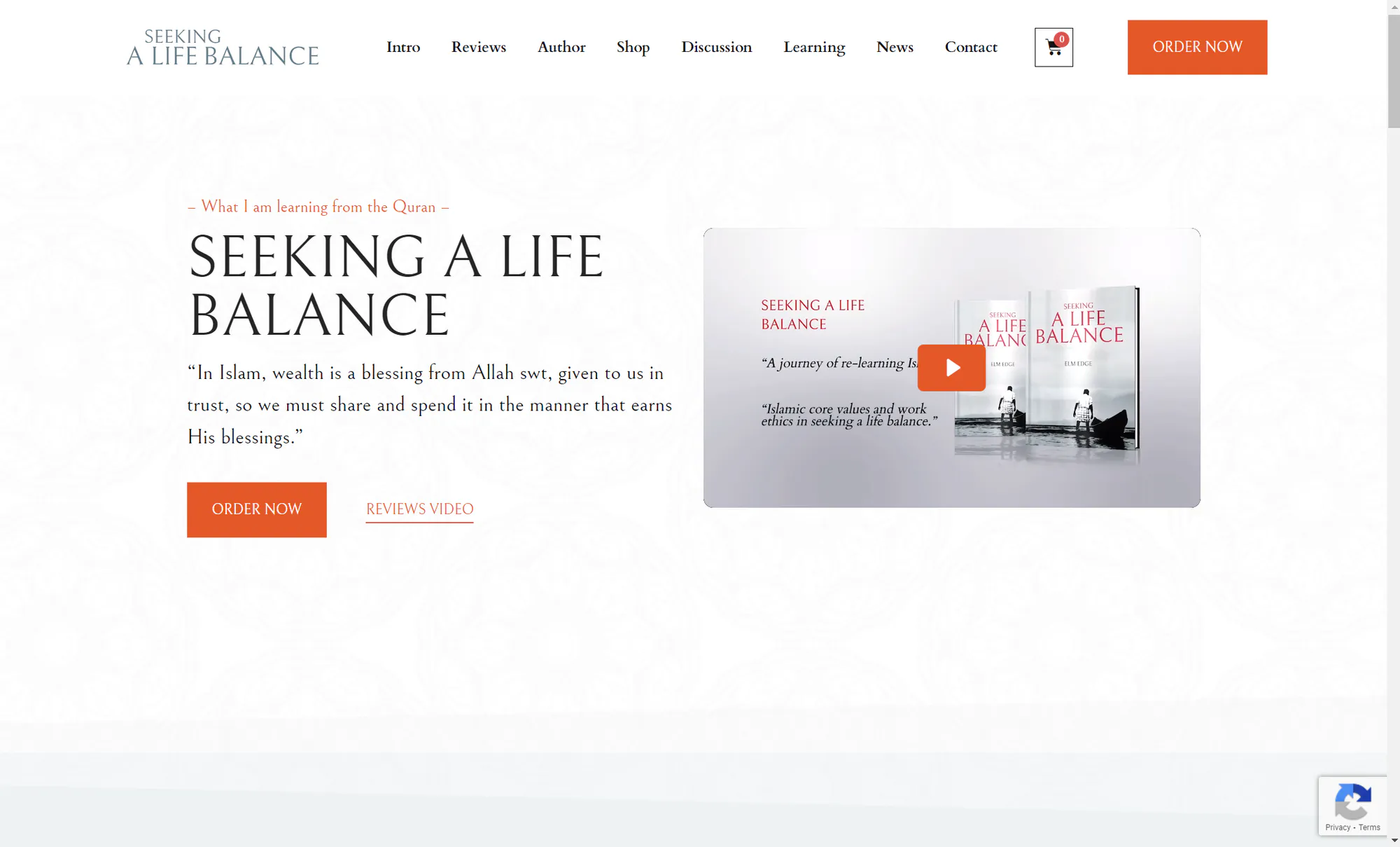 Seeking A Life Balance website homepage